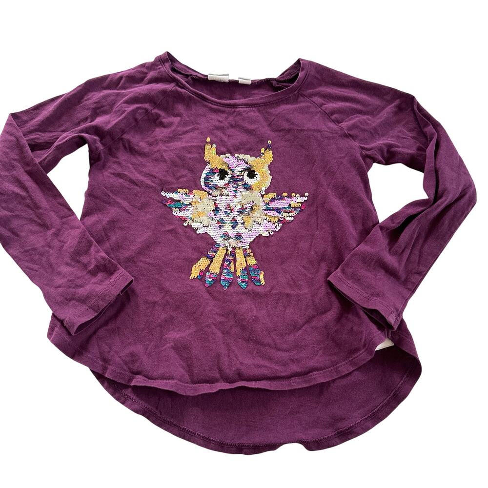 Old Navy Girls 5T Pink Owl Long Sleeve Tee Shirt